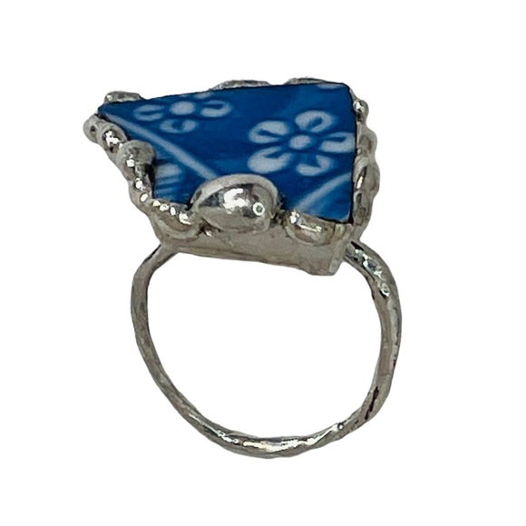 Artisan Crafted Broken China Rings Made from Fragments of Various  Vintage China - Picture 12 of 15